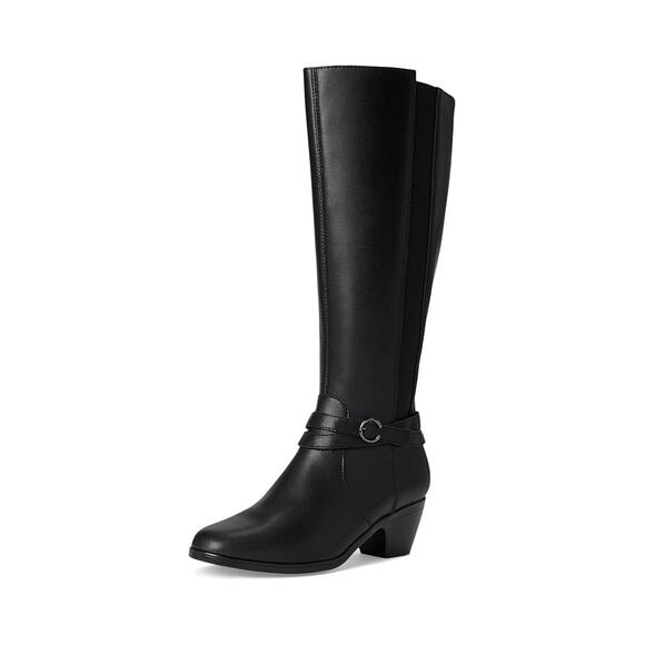 Clarks Womens Emily 2 Dream Knee High Boots US 10 M EU 41.5 Black Leather NIB - Picture 1 of 11